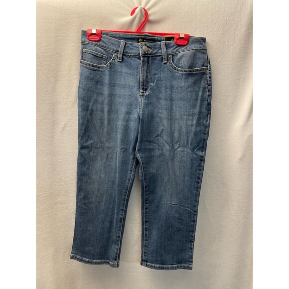 LEE blue DENIM Jeans capri‎ size 8 petite women’s new with tag - Picture 1 of 6
